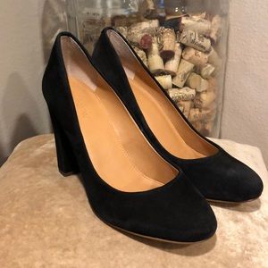 J Crew Black Suede Pumps